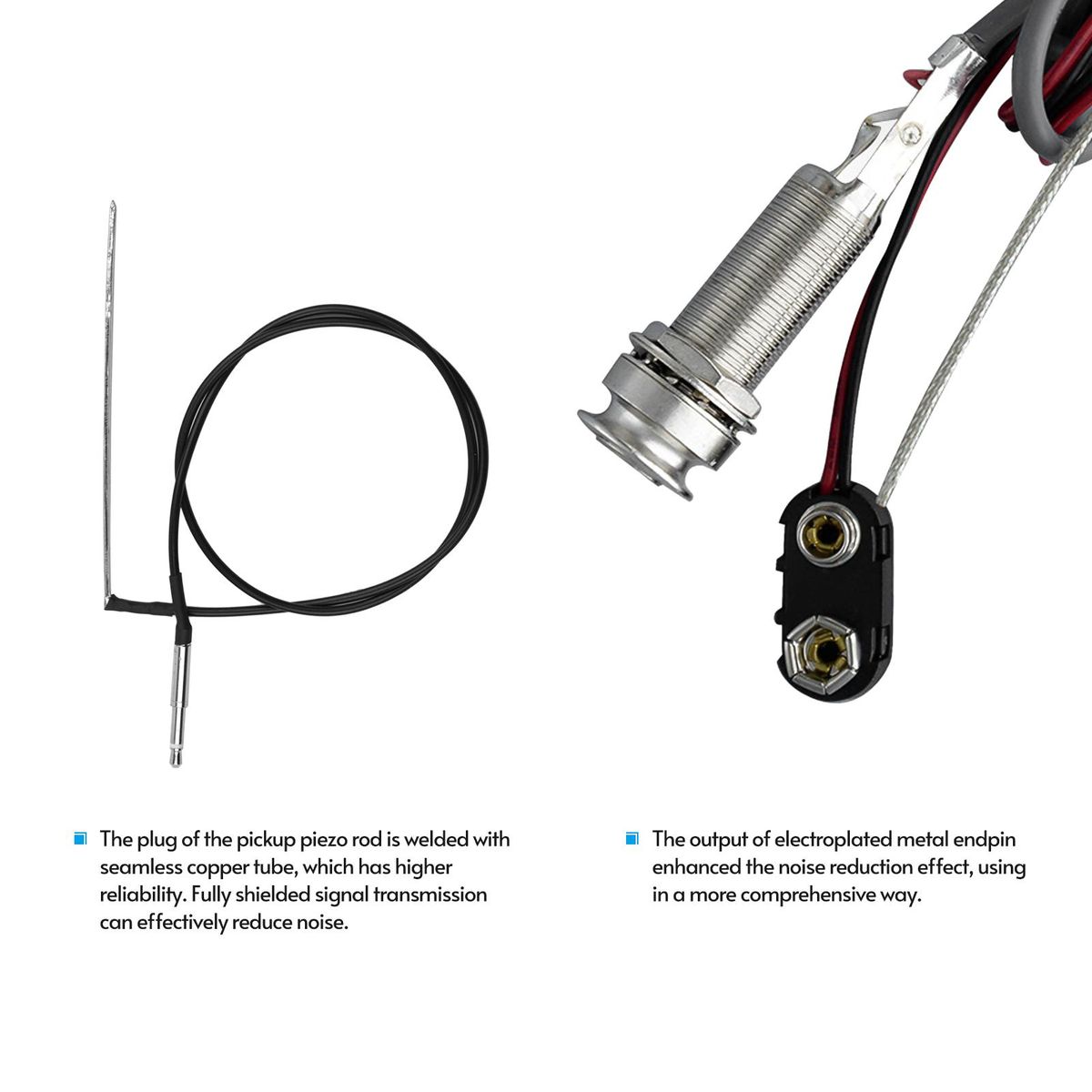 Sound Hunter Guitar Pickup Acoustic Guitar Onboard Active Piezo Pick Up EQ Equalizer Dual Source Preamp System with Mic Volume & Tone Controls Guitar Accessories