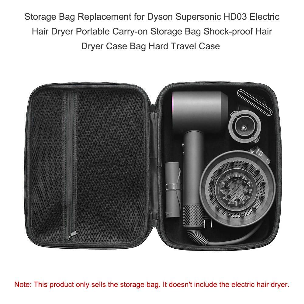 Storage Bag Replacement for Dyson Supersonic HD03 Electric Hair Dryer Portable Carry-on Storage Bag Shock-proof Hair Dryer Case Bag Hard Travel Case