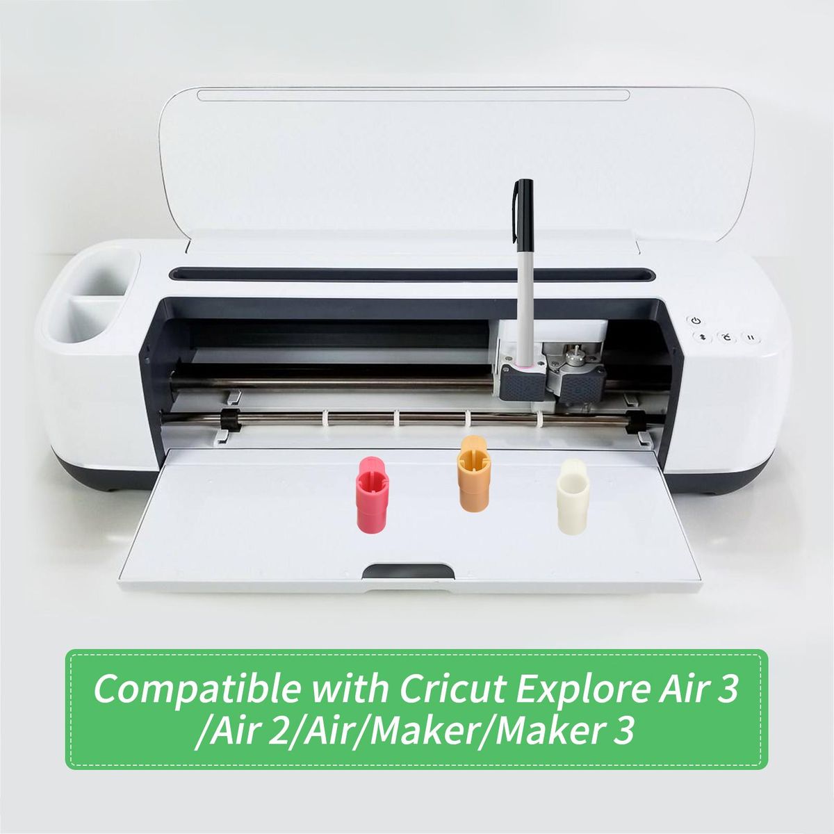 17 Packs Pen Adapter Set Marker Holder Replacement for Sharpie / Bic / Crayola / Sakura / Pilot / Pentel / Paper Mate / Mitsubishi uni-Ball Compatible with Cricut Explore Air 3/Air 2/Air/Maker/Maker 3