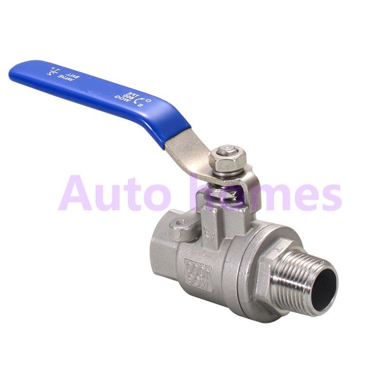 2 Way Ball Valve Stainless Steel 1/4 3/8 1/2 3/4 Inch To