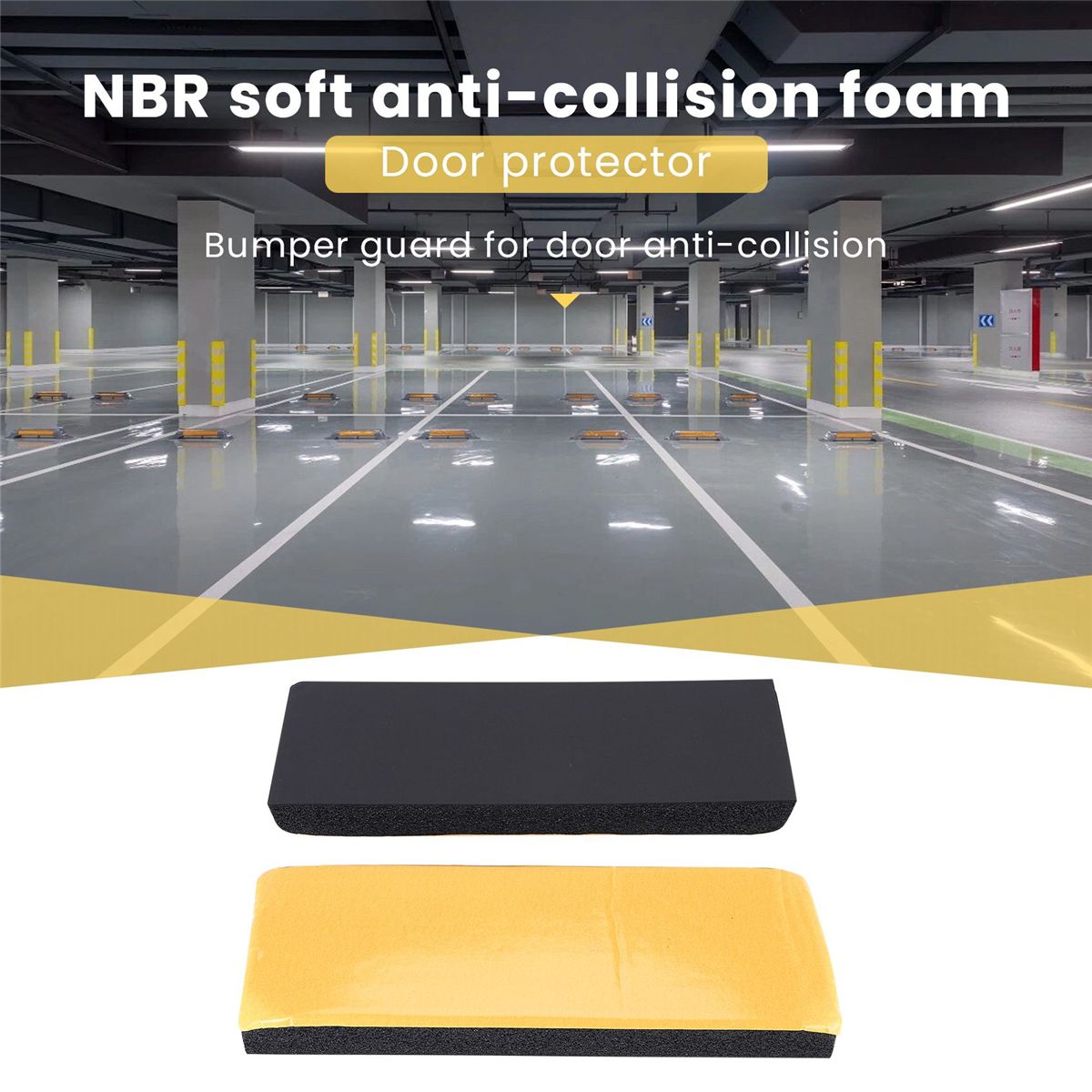 Garage Wall Protector 4 Pack Garage Car Door Protector Bumper for Car Doors Anti-Collision Waterproof Inflaming Ultra Self Adhesive Foam for Warehouse Parking