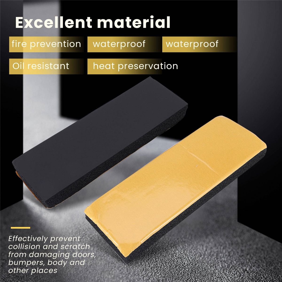 Garage Wall Protector 4 Pack Garage Car Door Protector Bumper for Car Doors Anti-Collision Waterproof Inflaming Ultra Self Adhesive Foam for Warehouse Parking
