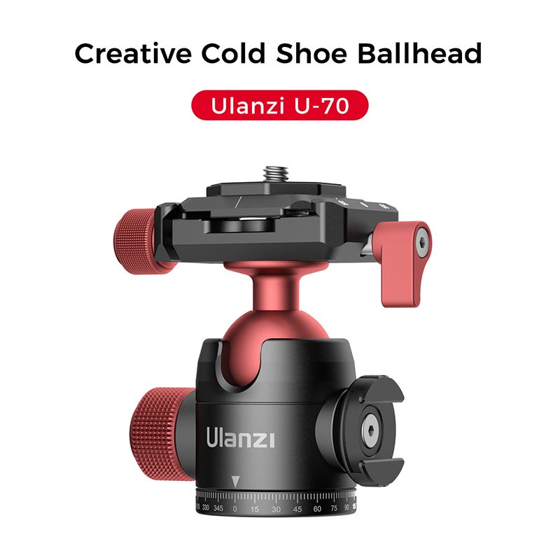 Ulanzi Tripods Cold Ballhead Mount U-60 With Dual Shoe Mini