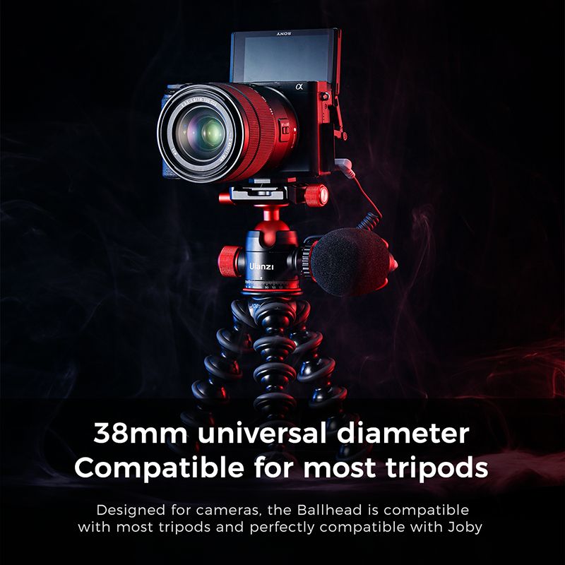 Ulanzi Tripods Cold Ballhead Mount U-60 With Dual Shoe Mini