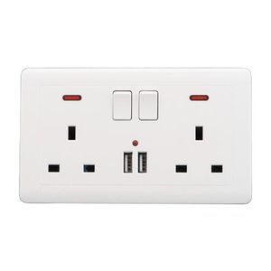 Two Ways Wall Socket With Usb Port