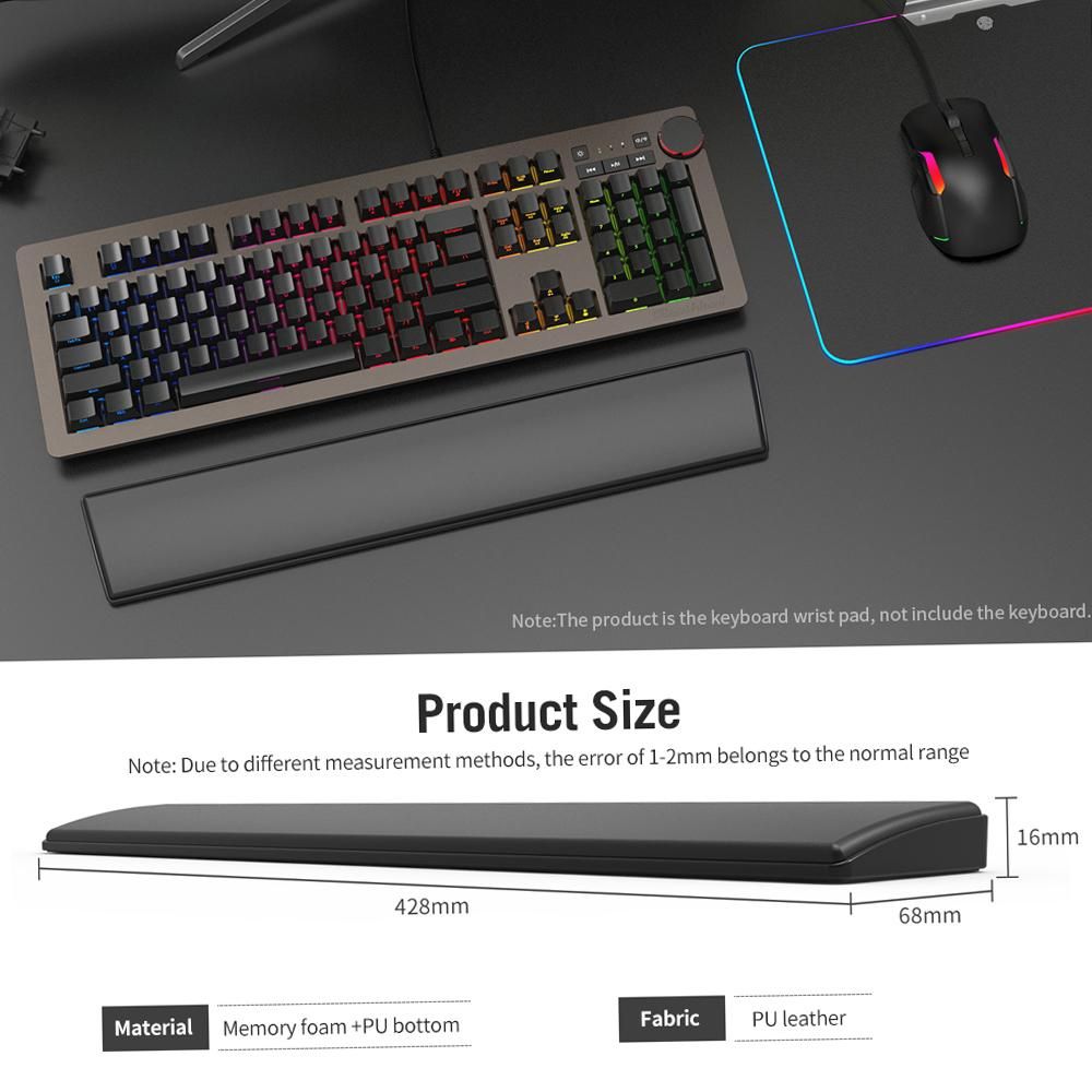 Ajazz Mechanical Keyboard Wrist Pad Ergonomic Comfort Memory Foam Keyboard Wrist Rest Pad For Office Computer