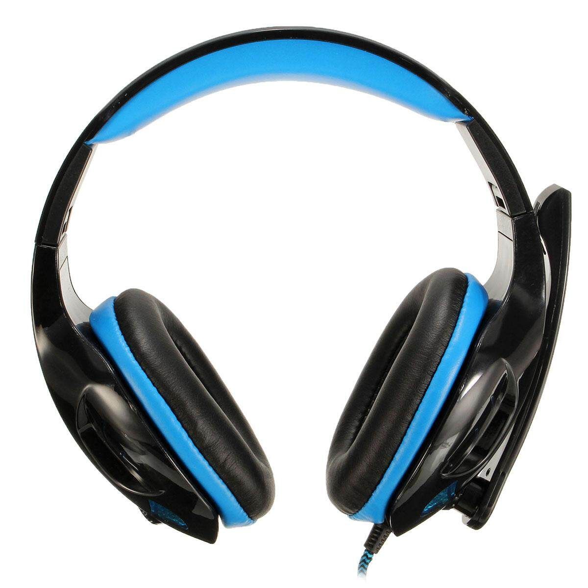USB Gaming Kopfh?rer Headset Headband Headphone Stirnband Fur PC Laptop Computer NEW（2 For Choice） Blue (blue)