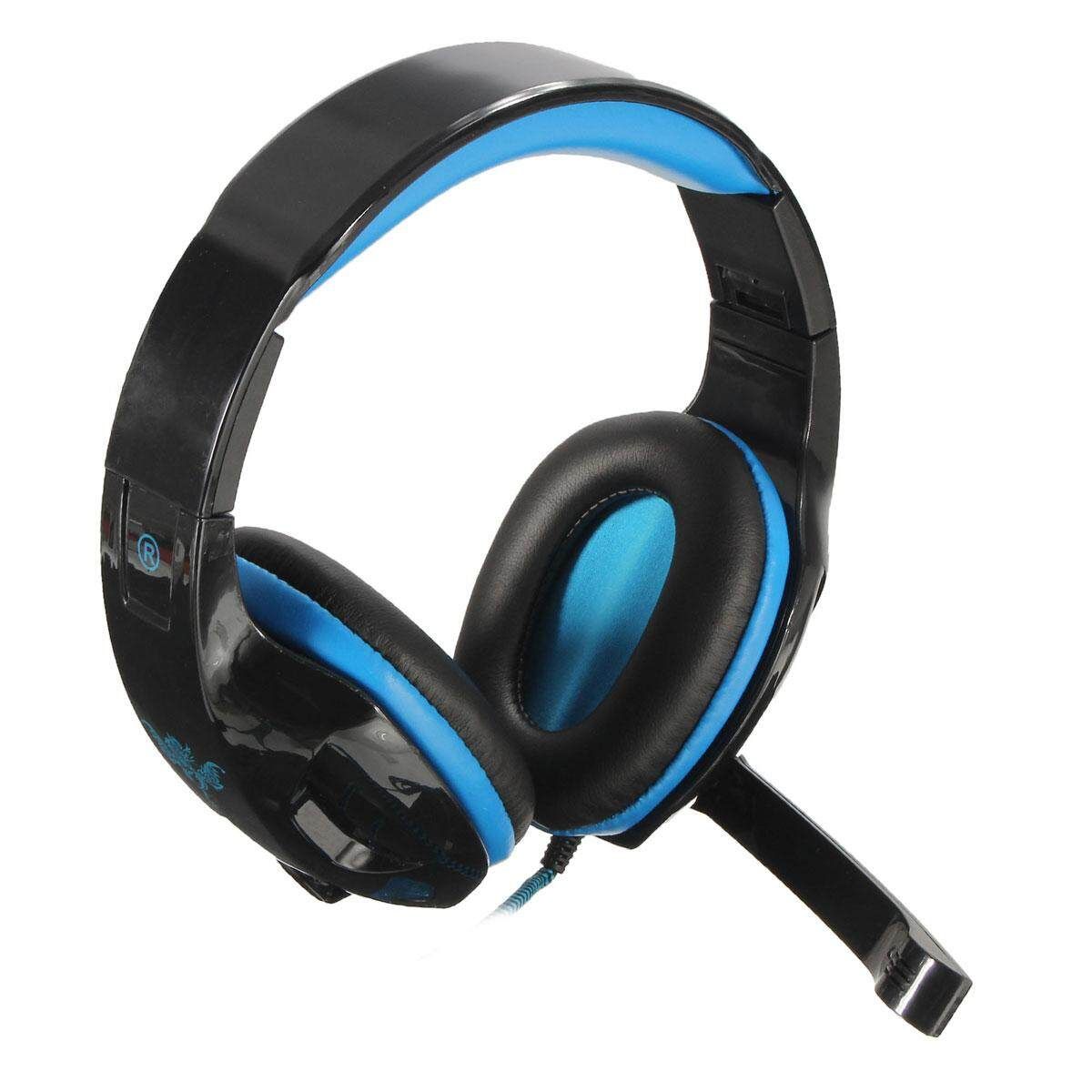 USB Gaming Kopfh?rer Headset Headband Headphone Stirnband Fur PC Laptop Computer NEW（2 For Choice） Blue (blue)