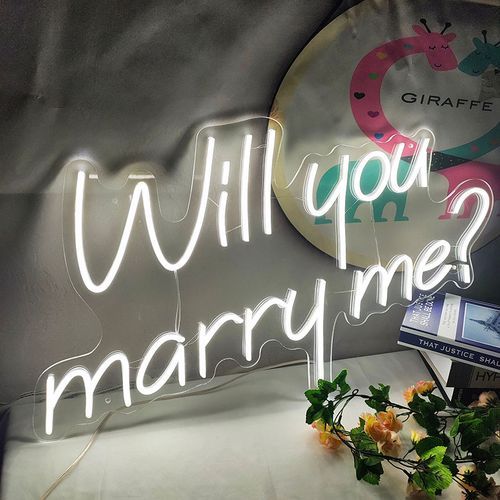 Neon Signs Will You Marry Me Sign With Light Up Letters For