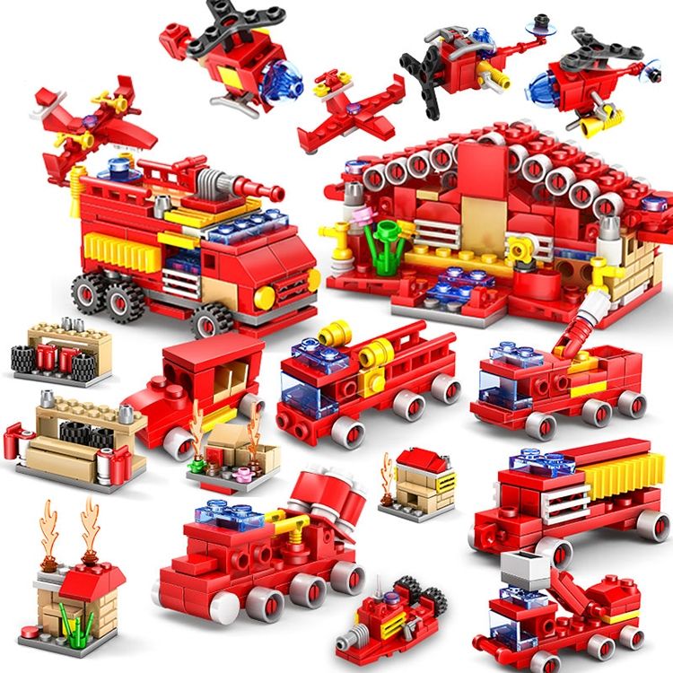 KAZI 80511 16 In 1 Fire Series Building Blocks Toys