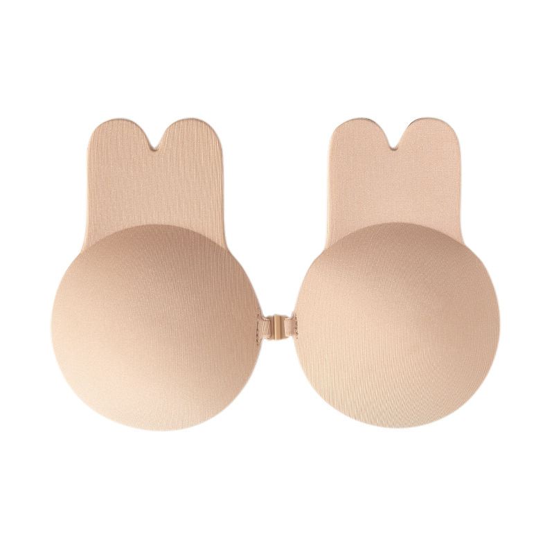 2pcs/pair Women Breathable Strapless Push Up Bra Rabbit Shape Reusable Silicone