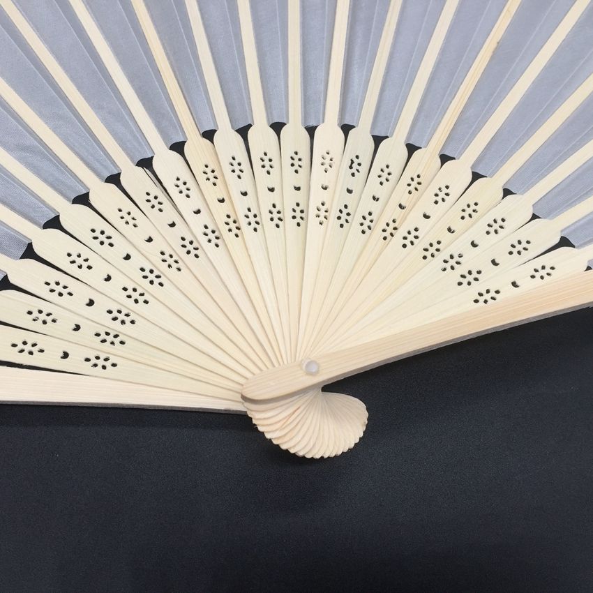 Shower Baby Decoration White Wedding Favors Ladies Gift Cream Party Halloween Custom Fan Hand 30pcs (Beige) Birthday Folding