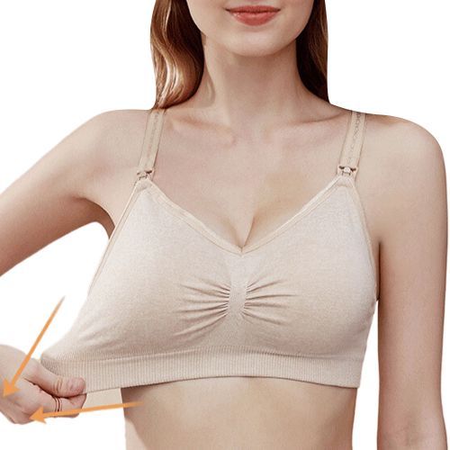 Front Closure Nursing Bra Full Coverage Supportive Breastfeeding Bra