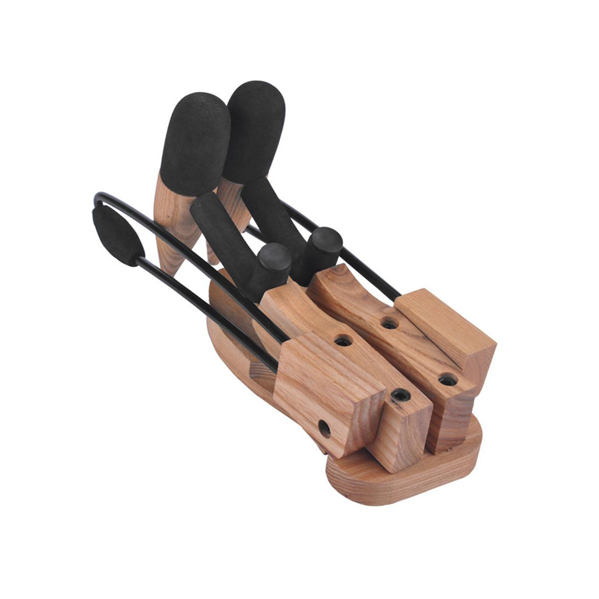 Hardwood Collapsible Folding Musical Instrument Stand Bracket Holder for Electric Guitar Bass Natural Wood Color