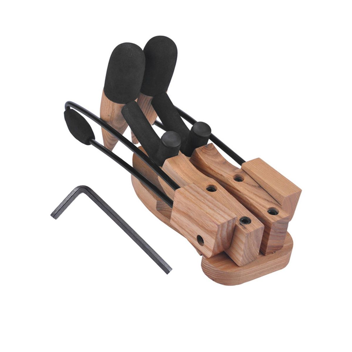 Hardwood Collapsible Folding Musical Instrument Stand Bracket Holder for Electric Guitar Bass Natural Wood Color