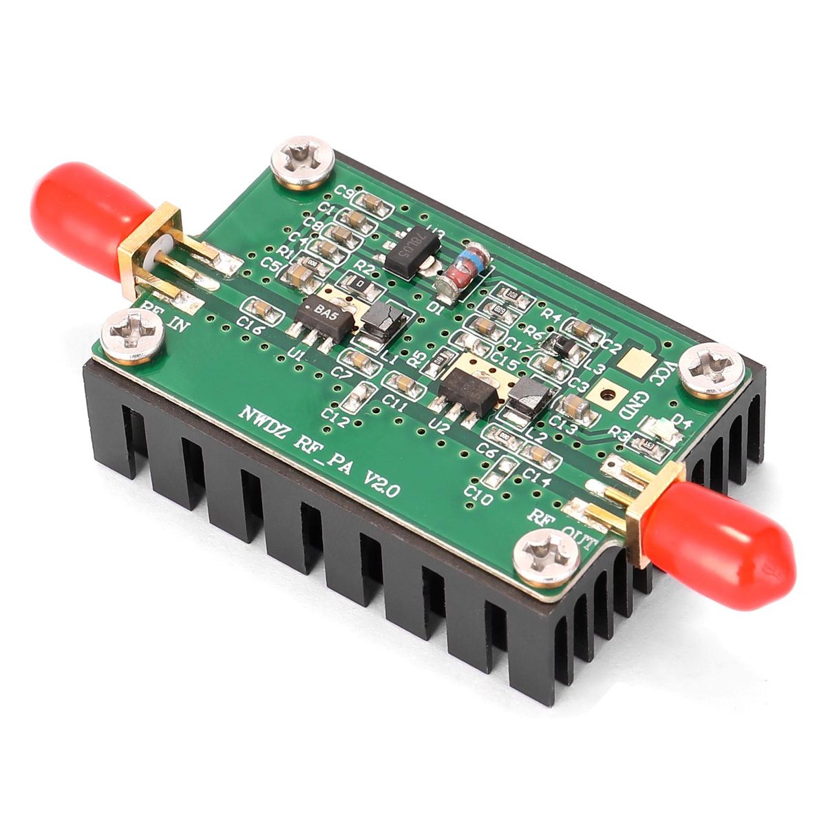 2MHz-700MHZ 3W Radio Frequency Power Amplifier Broadband Practical Amplification Device for HF VHF UHF FM Transmitter Radio