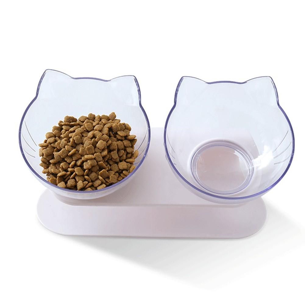 New Pet Antiskid Double Bowls With Raised Stand Pet Food And Water Bowl Perfect For Cats And Small Dogs Supplies