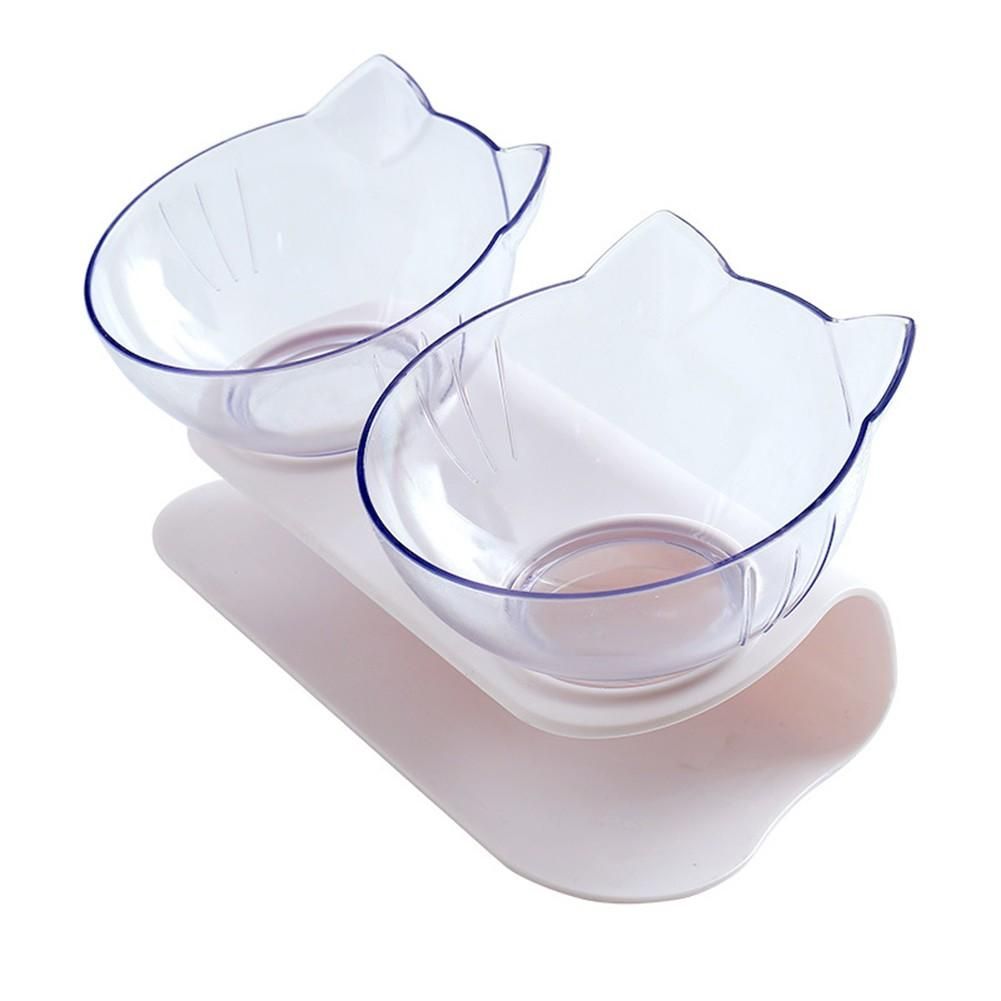 New Pet Antiskid Double Bowls With Raised Stand Pet Food And Water Bowl Perfect For Cats And Small Dogs Supplies