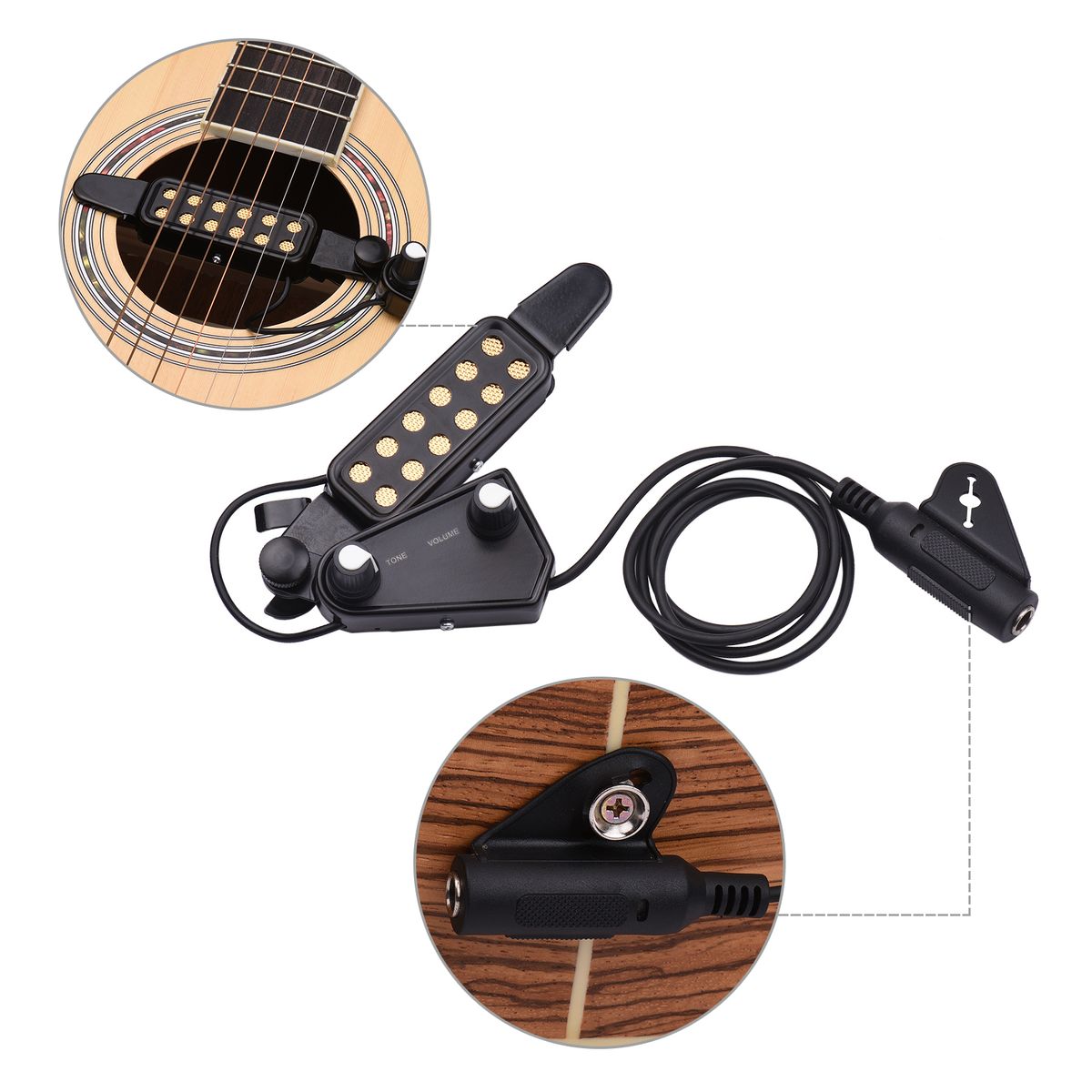 Acoustic Guitar Sound Hole Pickup Magnetic Passive Pick-up