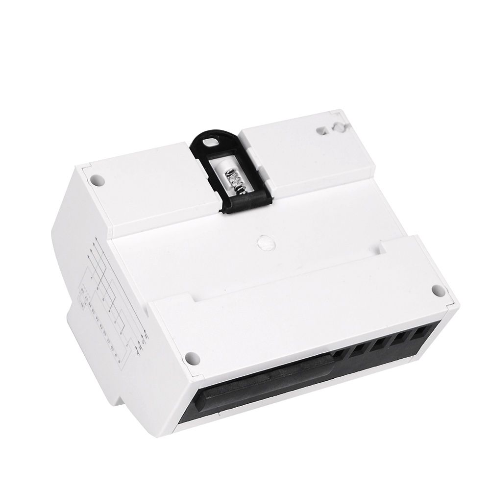5-100A 380V AC Three Phase 4 Wires LCD Digital Energy Meter KWh Power Consumption Electricity Measurement 35mm DIN Rail Mounting