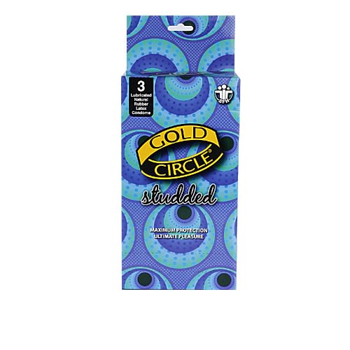 Studded Gold Circle Condom: 24 Packs