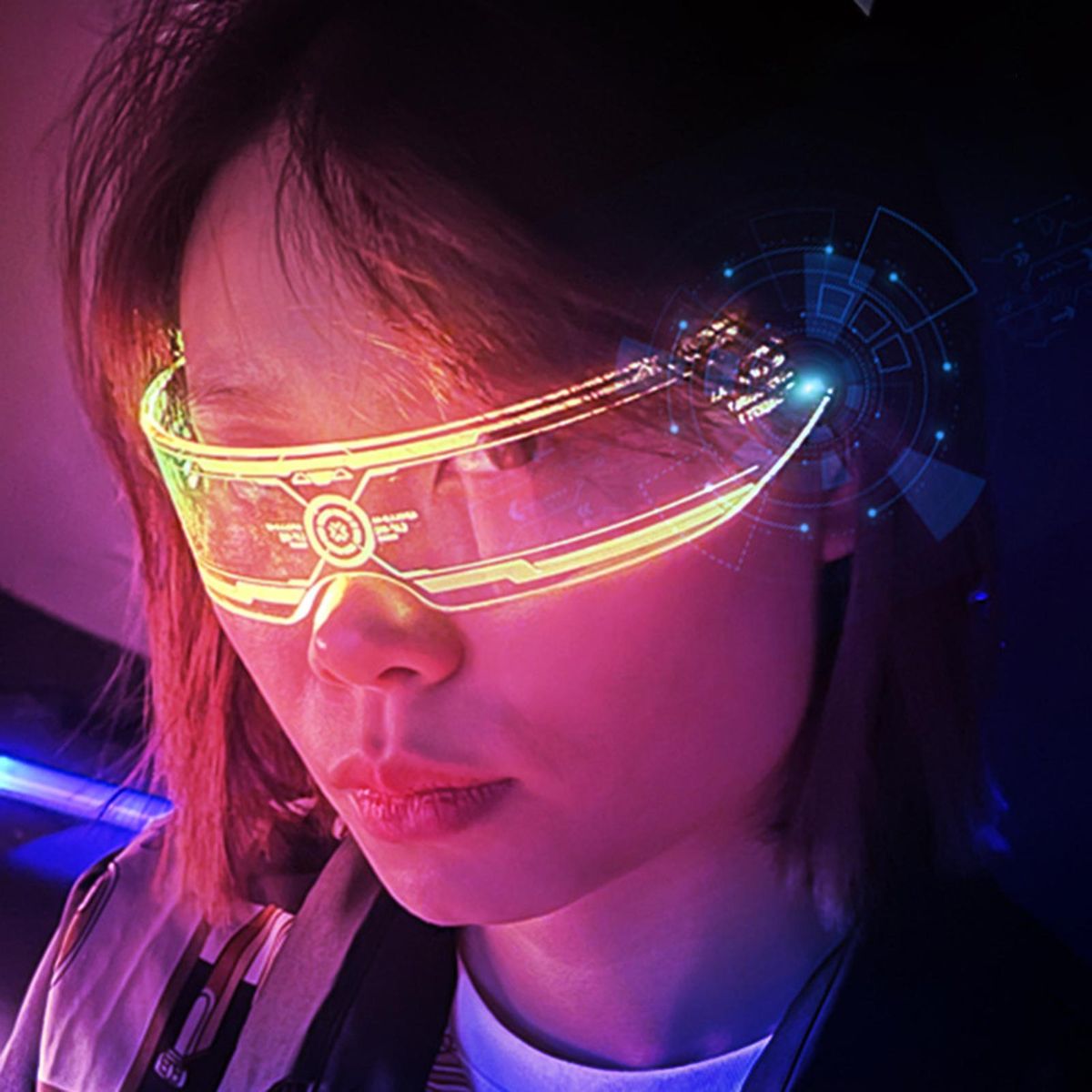 Luminous Glasses LED Glasses Light Up Visor Eyeglasses