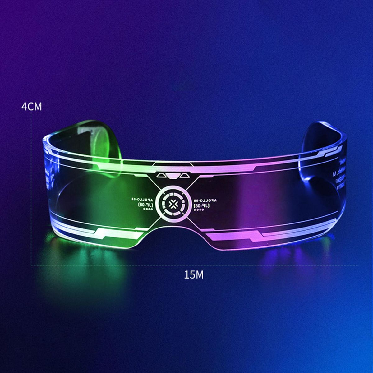 Luminous Glasses LED Glasses Light Up Visor Eyeglasses