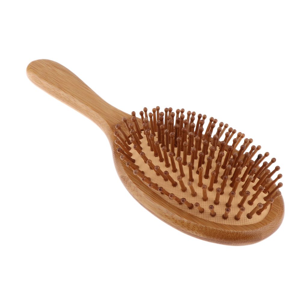 Bamboo Paddle Cushion Hairbrush Reduce Hair Loss  Brush For