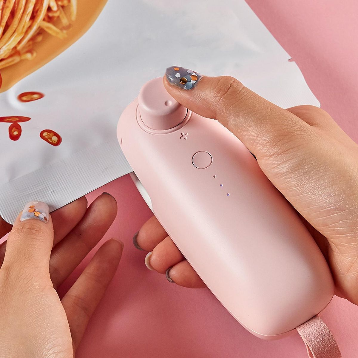 2 In 1 Bag Sealer & Cutter Mini Heat Sealer Portable Food Bag Sealing Machine Handheld for Plastic Bags Snack
