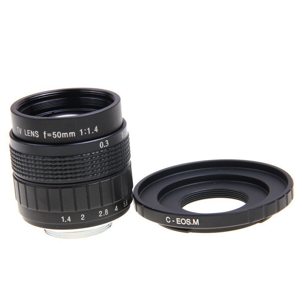 50mm F1.4 Cctv Movie Lens C Mount To Canon Eos M Eos M2 M3