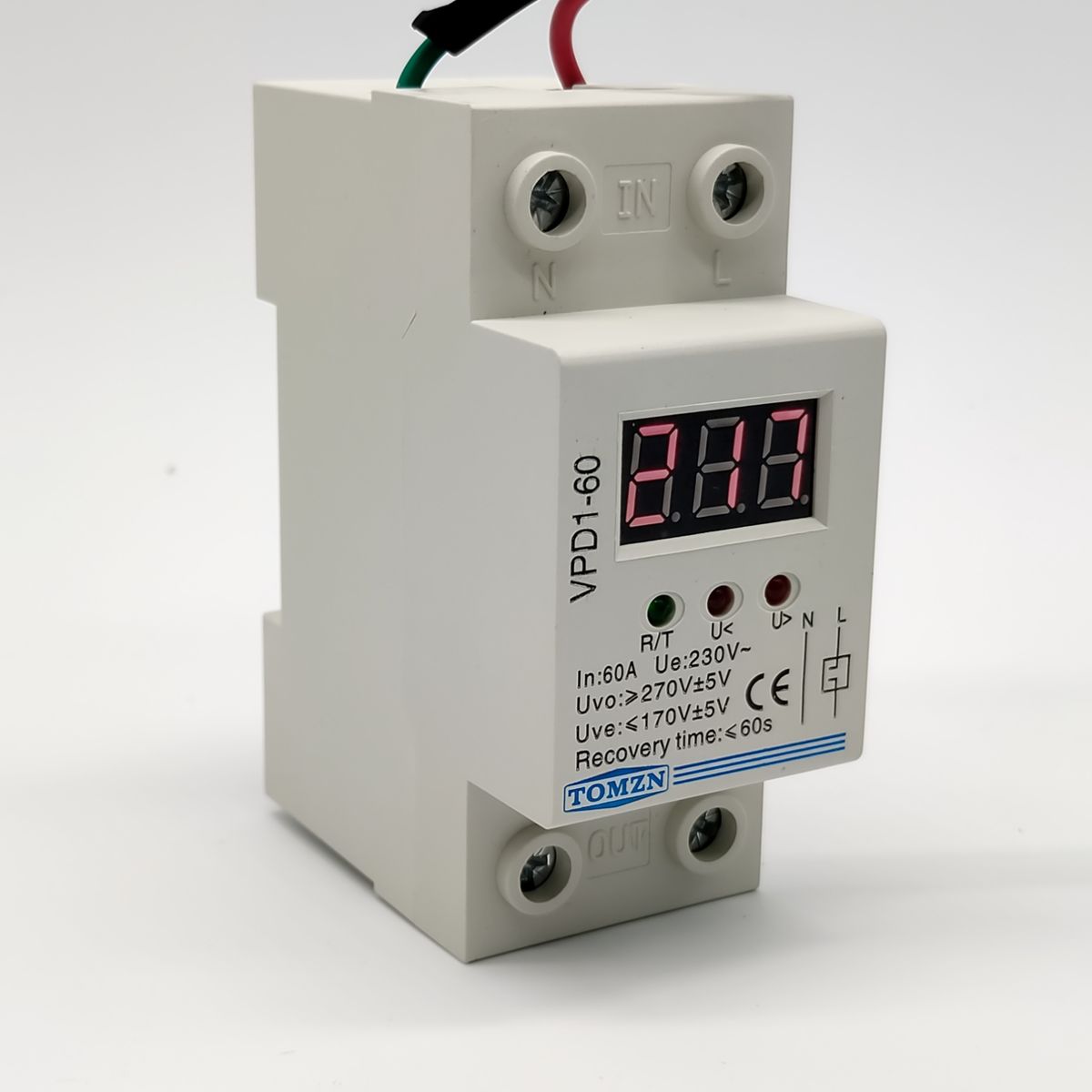 40A 60A 220V Automatic Reconnect Over And Under Voltage
