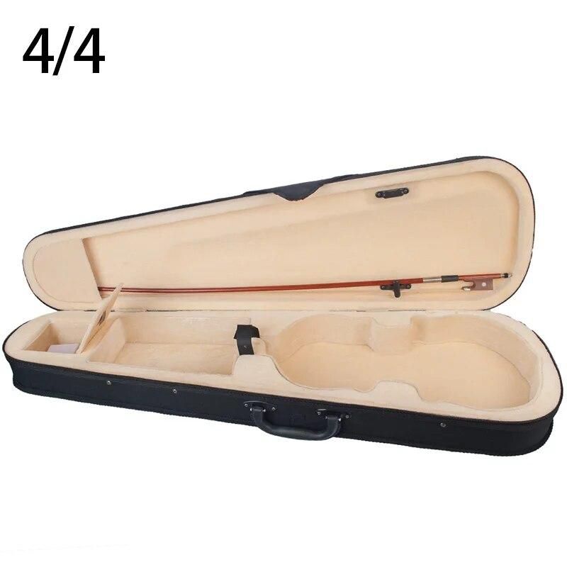 Violin Case 4/4 Size Professional Triangular Shape Violin Hard Case Yellow Inside Violin Parts