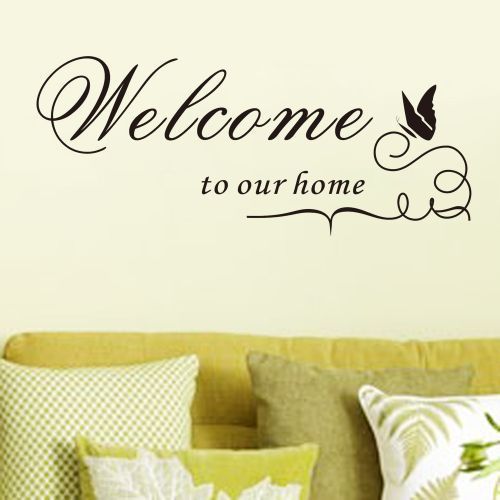 Removable Vinyl Decal Welcome To Our Home DIY Wall Sticker
