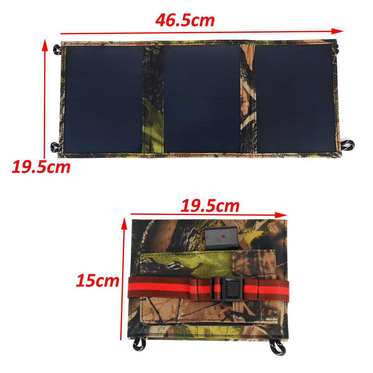 45W 3 Foldable Solar Panel USB Travel Outdoor Camping Phone Charger Travel