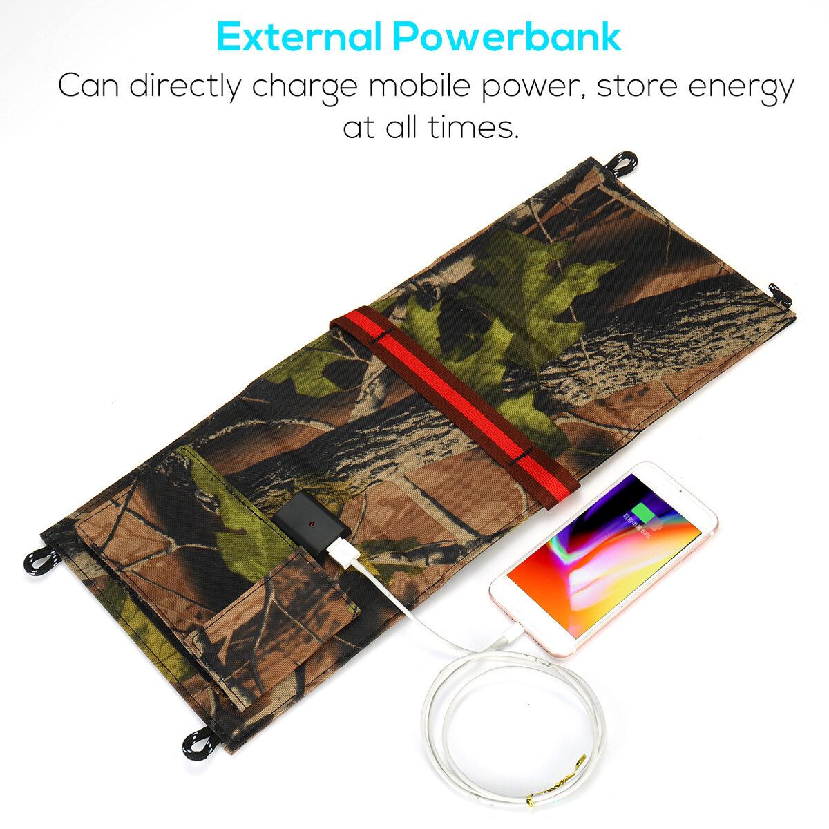 45W 3 Foldable Solar Panel USB Travel Outdoor Camping Phone Charger Travel
