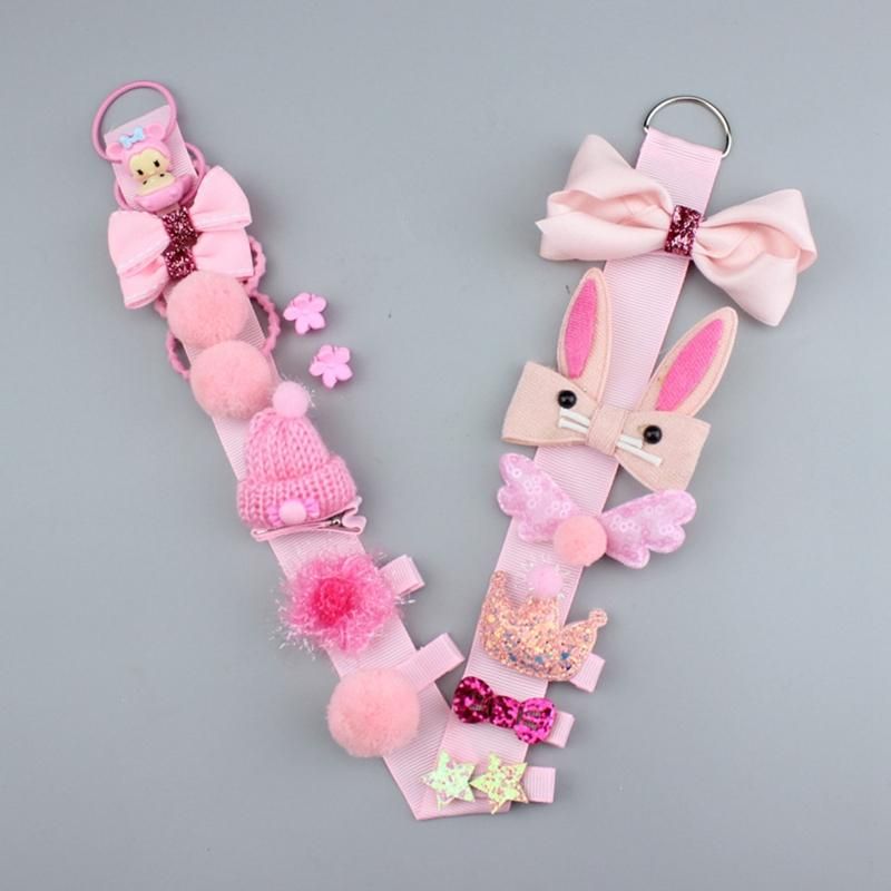 18Pcs/Set Children'S Fashion Hair Clip Girls Elastic Hair