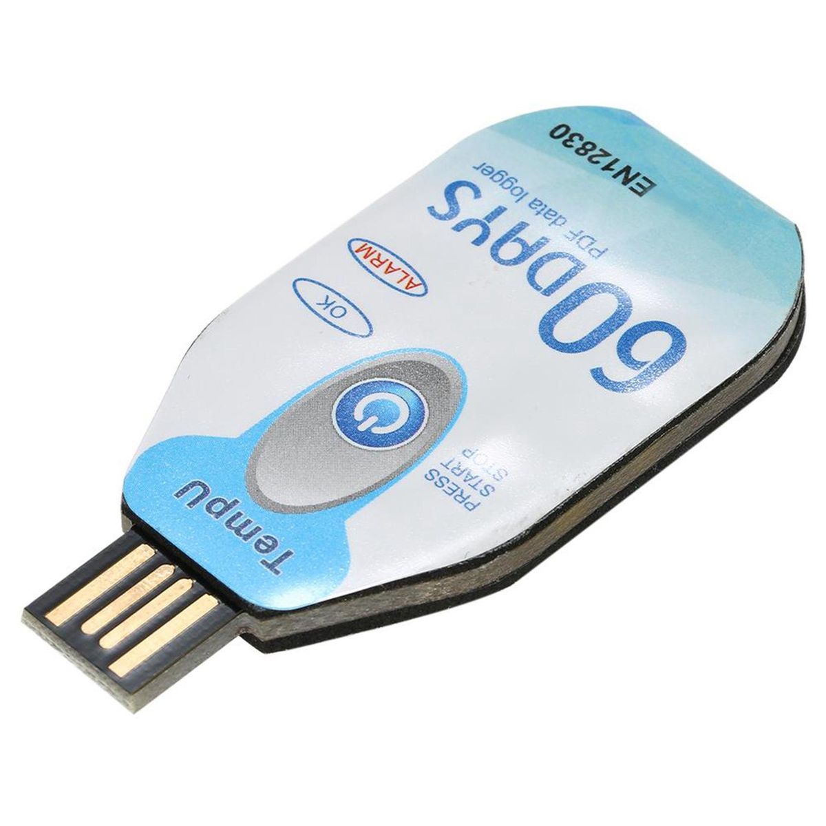 USB Temperature Data 60 Waterproof PDF Disposable Cold Chain Temperature Recorder 10000 Points for Medicine