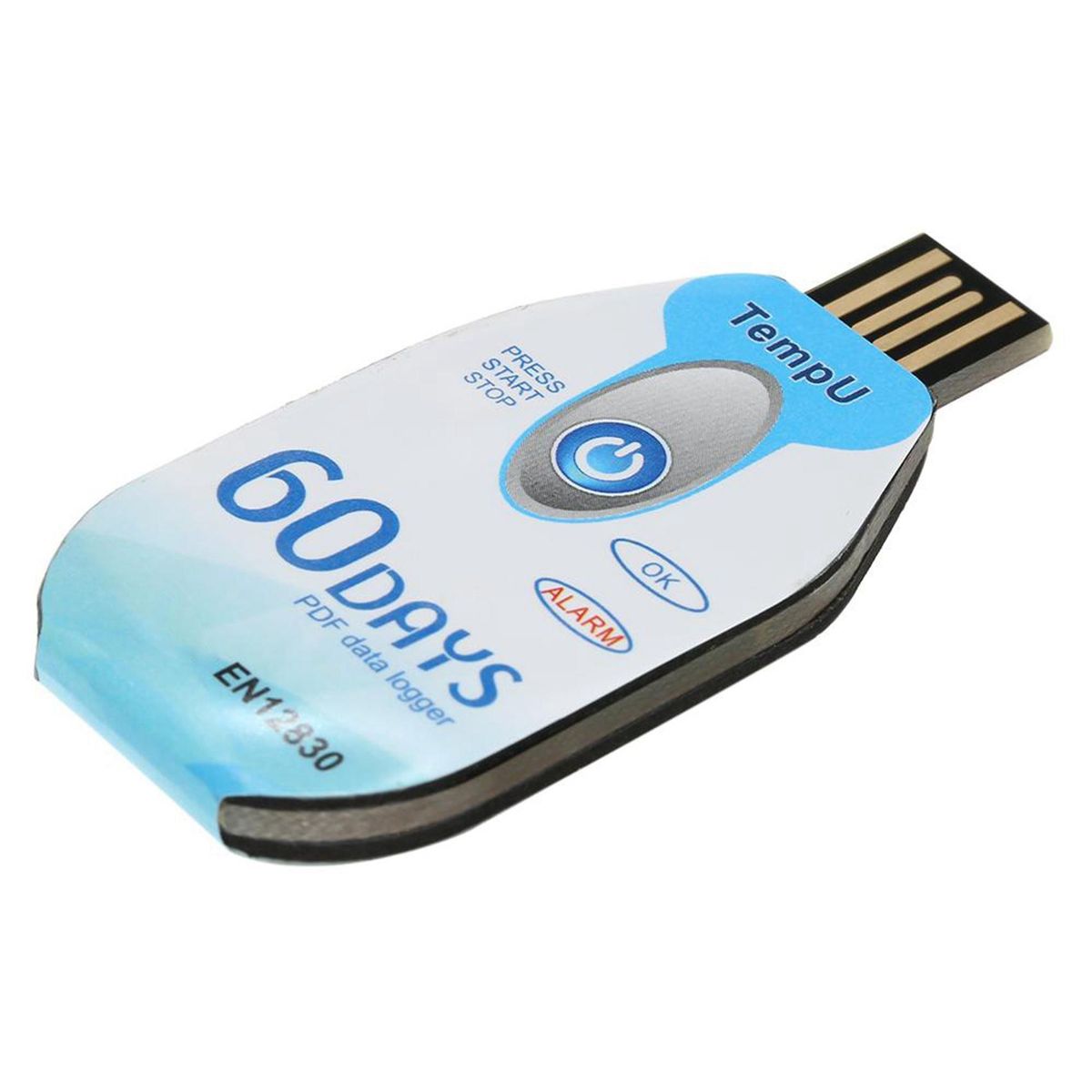 USB Temperature Data 60 Waterproof PDF Disposable Cold Chain Temperature Recorder 10000 Points for Medicine