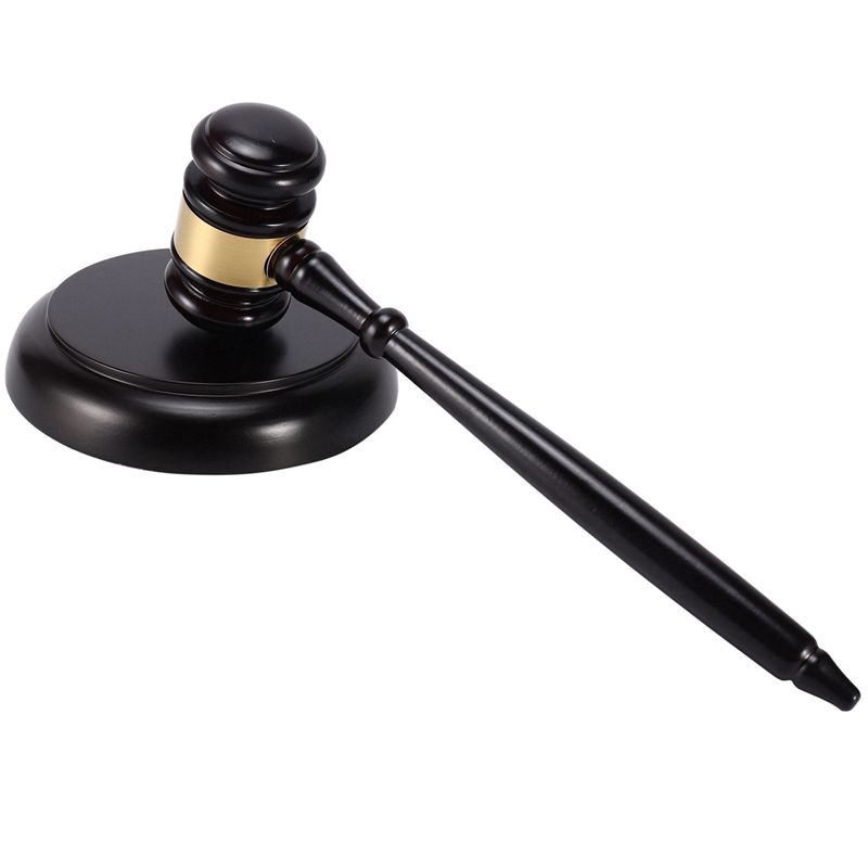 Wooden 's gavel auction hammer with sound block for attorney auction handwork