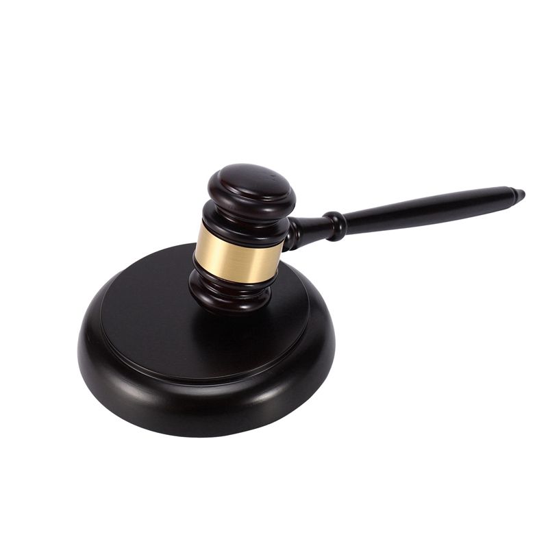 Wooden 's gavel auction hammer with sound block for attorney auction handwork