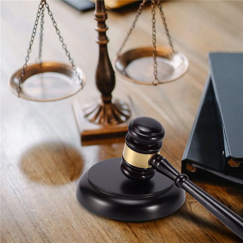 Wooden 's gavel auction hammer with sound block for attorney auction handwork