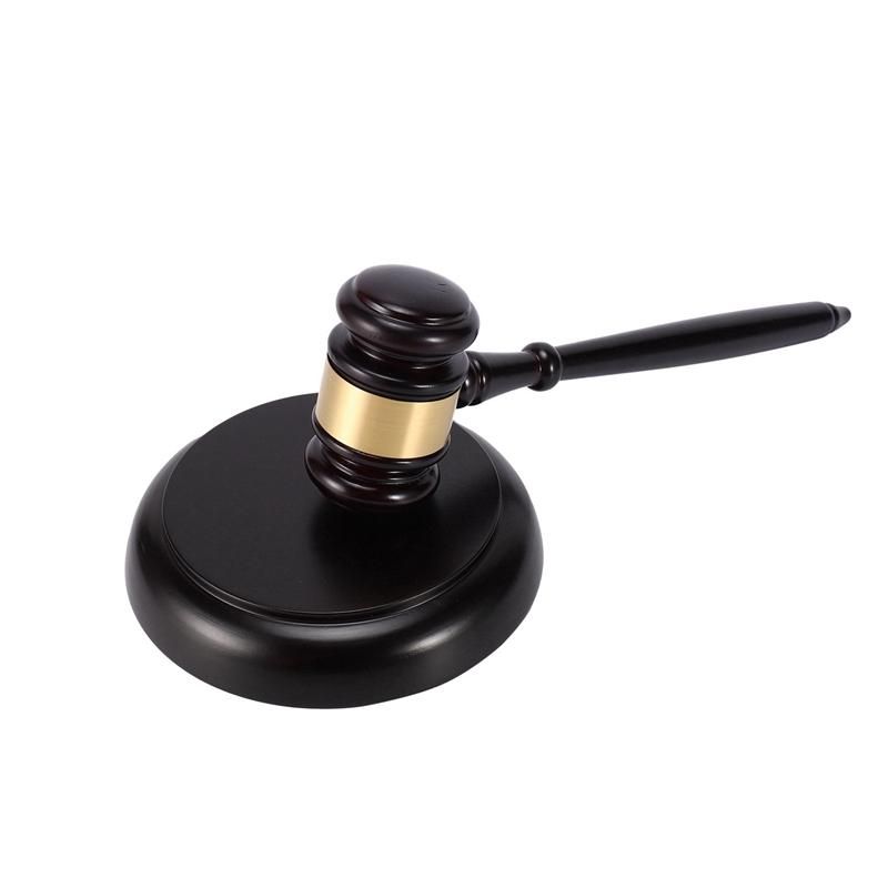 Wooden 's gavel auction hammer with sound block for attorney auction handwork