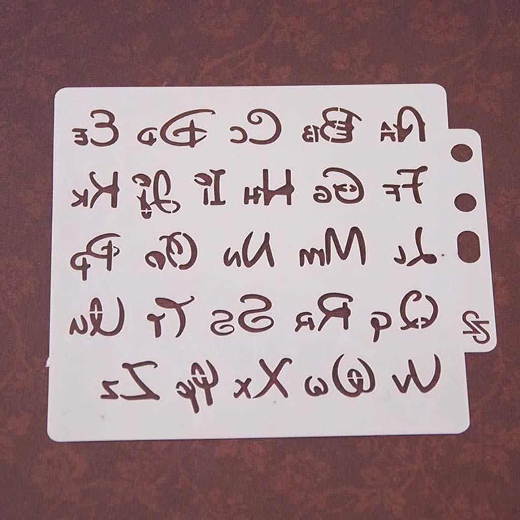 10x Alphabet Stencil Letter Painting Templates For Notebook Decoration