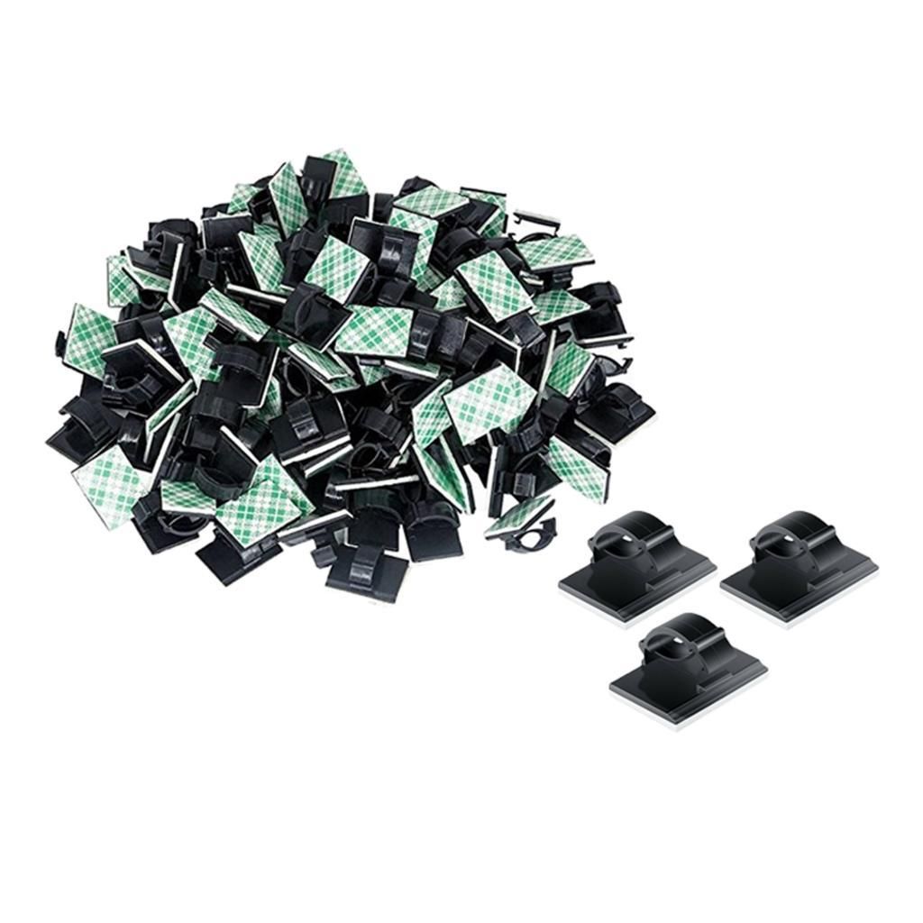 100pcs Wire Clips Cable Holder Clip Cord Organizer For