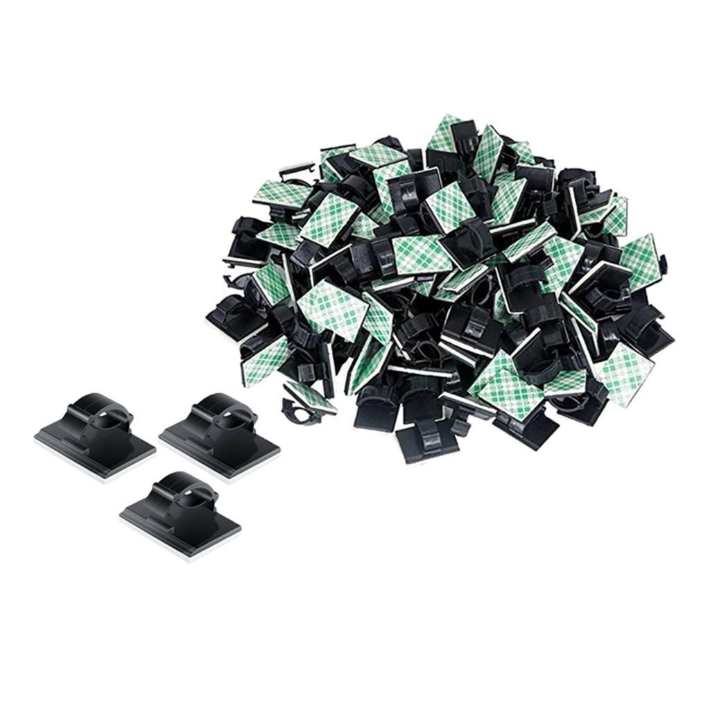 100pcs Wire Clips Cable Holder Clip Cord Organizer For