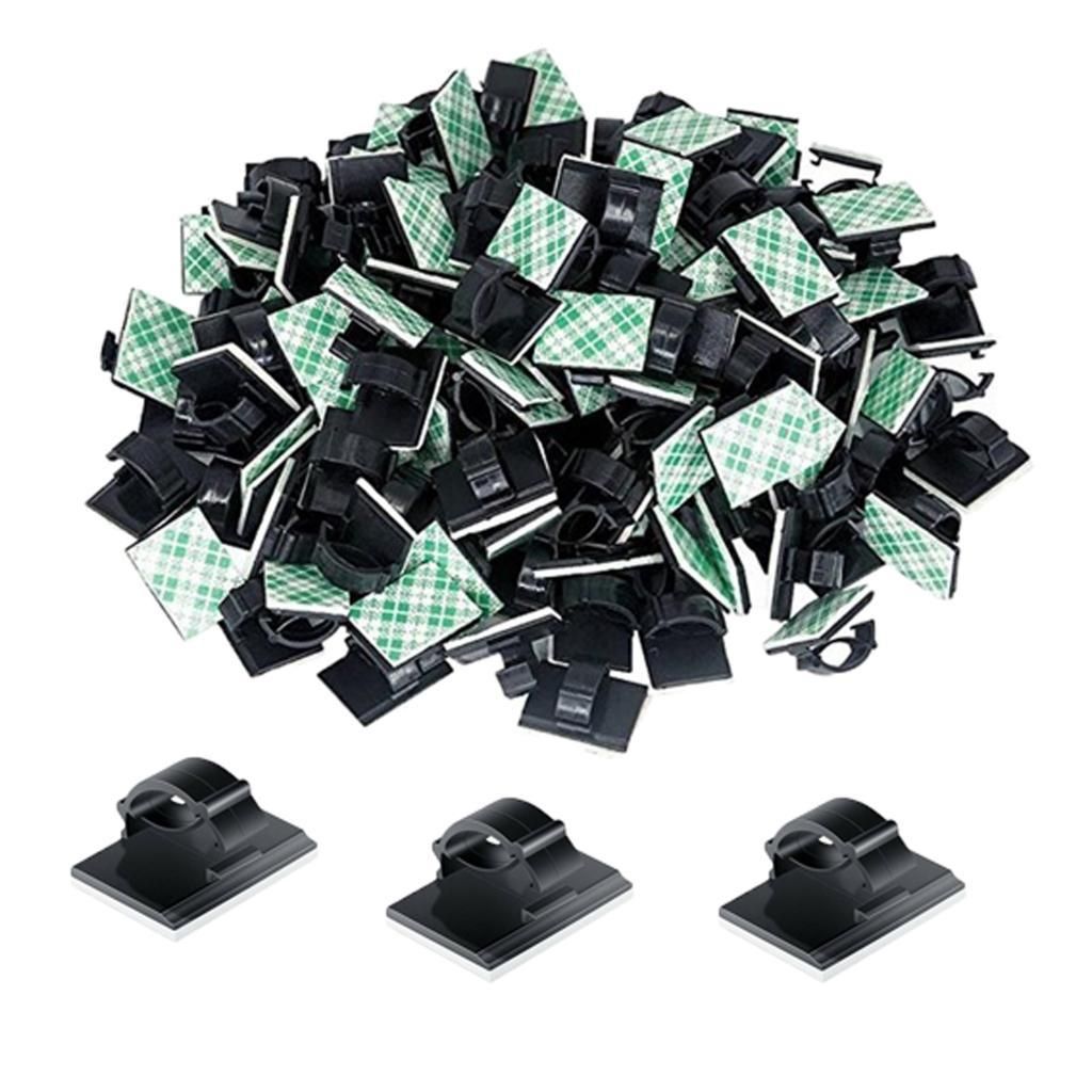 100pcs Wire Clips Cable Holder Clip Cord Organizer For