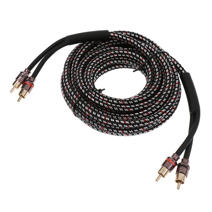 4.5m Car Audio Speaker RCA Cable Wire Interconnect Electronics Black