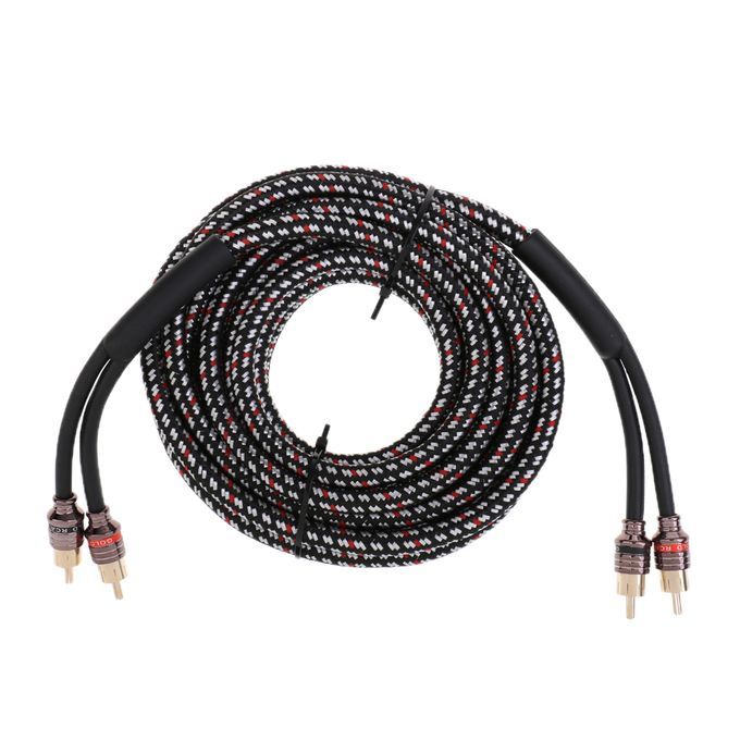 4.5m Car Audio Speaker RCA Cable Wire Interconnect Electronics Black