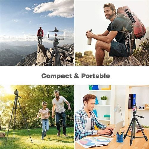 Phone Tripod Stand Kit With Holder Control Lightweight Portable And Free Gift