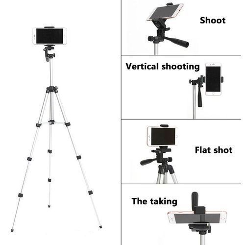 Phone Tripod Stand Kit With Holder Control Lightweight Portable And Free Gift